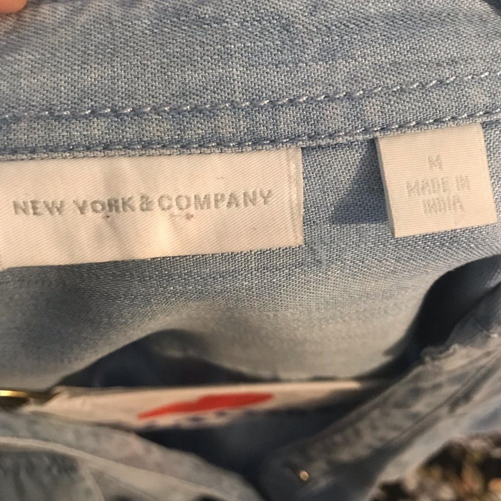 Denim Style Blouse - Picture 2 of 2